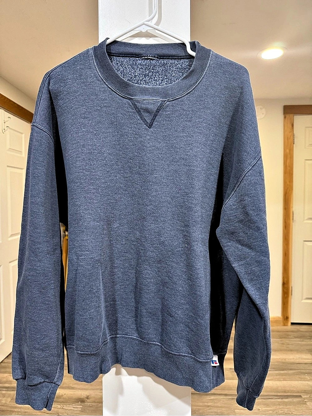Russell Athletic Vintage Blank Crewneck Sweatshirt Men's Blue